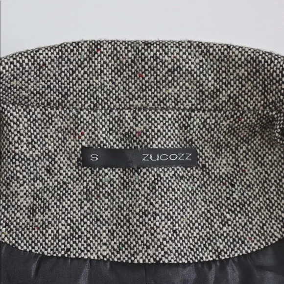 Zucozz Black and White Tweed Boucle Blazer Jacket - Small - Picture 3 of 5